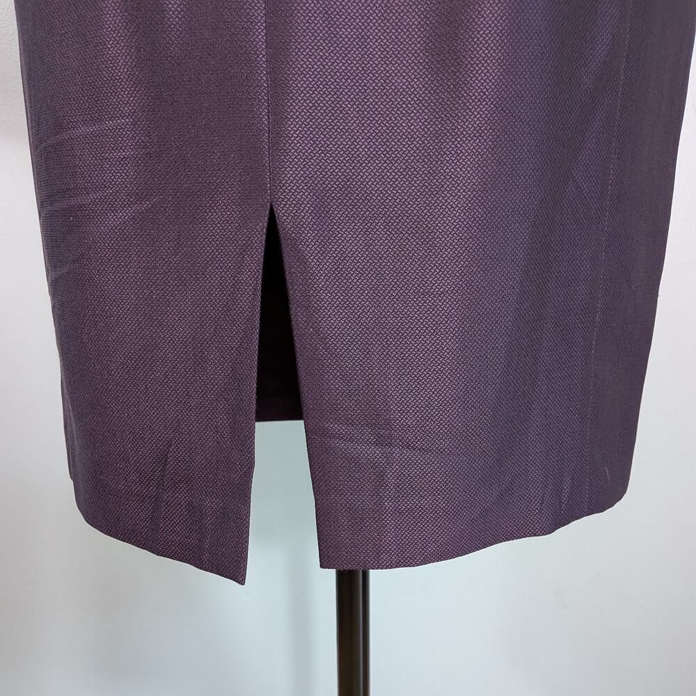 Lafayette Suit 8 Purple Blazer Jacket Midi Dress Wool Silk Work Career Classic - Picture 8 of 15